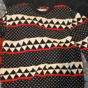 Scotch & Soda Navy and Red Sweater